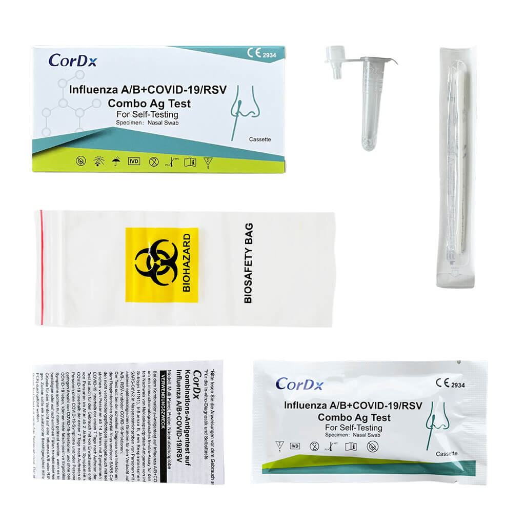 CorDx Kombitest 4in1, Corona, Influenza A/B, RSV Antigen